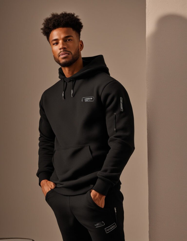 HOMERTON CREW FLEECE TRACKSUIT - BLACK