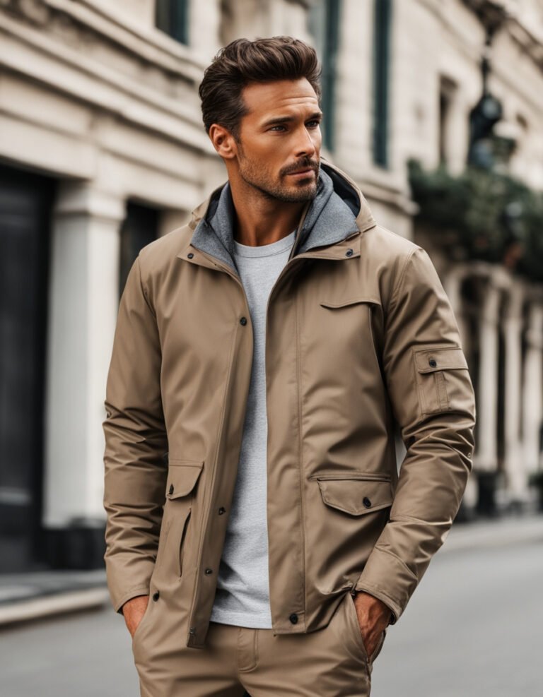 Men Relaxed Fit Long Sleeve Outdoor Jacket